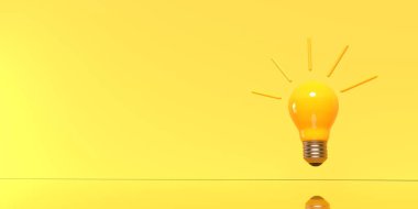 Renkli bir arkaplanda fikir ampulü