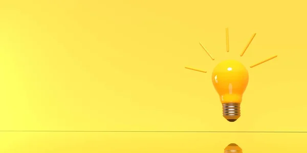 アイデア電球の色の背景 — ストック写真