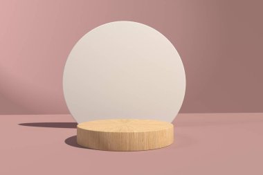 Bir podyumun soyut 3B canlandırması