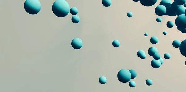 3D-weergave van verschillende grootte van bollen — Stockfoto