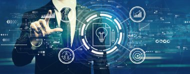 İş adamıyla başarı teması