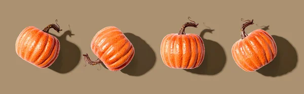 Jesienny pomarańczowy dynie widok nad głową — Zdjęcie stockowe
