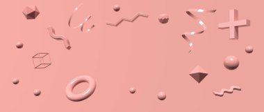 Uçan geometrik kürelerin 3 boyutlu canlandırması