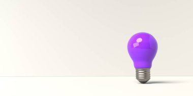 Renkli bir arkaplanda ampul