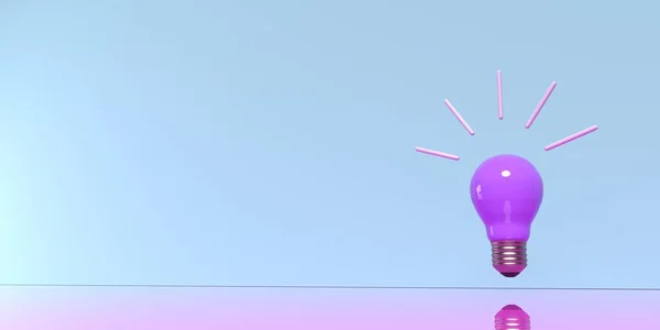 Idea light bulb on a colored background — Stock Photo, Image