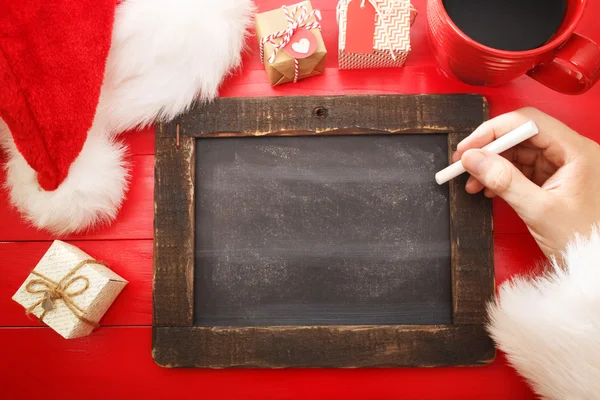 Kreidetafel mit Wunschzettel für Weihnachten — Stockfoto