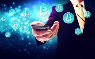 Bitcoin para ile akıllı telefon