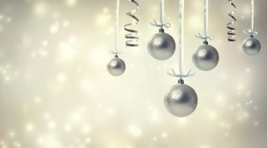 Gümüş Noel süsler 