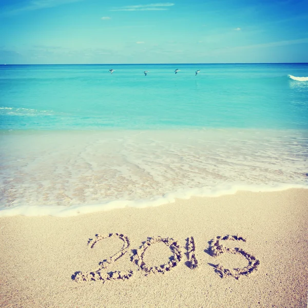 2015 inscripción en la playa de Miami — Foto de Stock