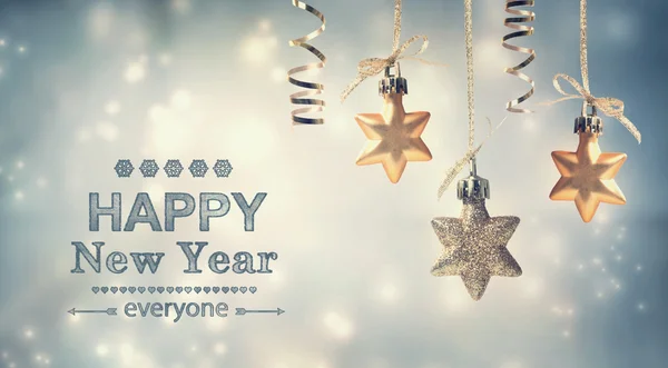 Feliz Ano Novo texto para todos — Fotografia de Stock