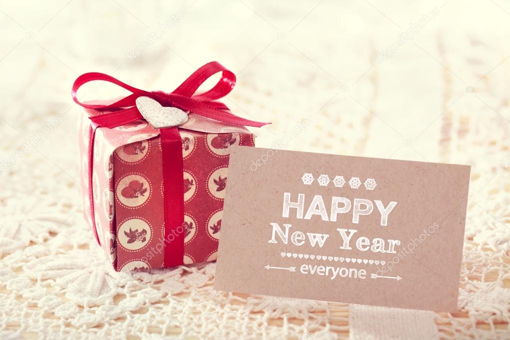 New Year message card