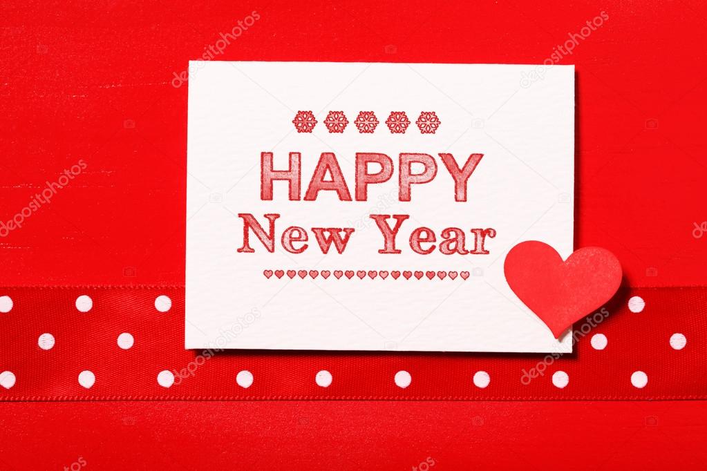 Happy New Year message with heart