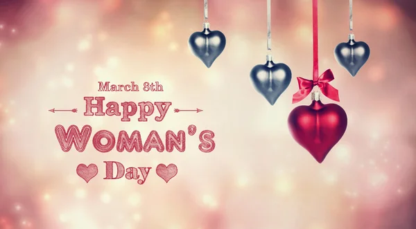 Happy Womans Day meddelande — Stockfoto