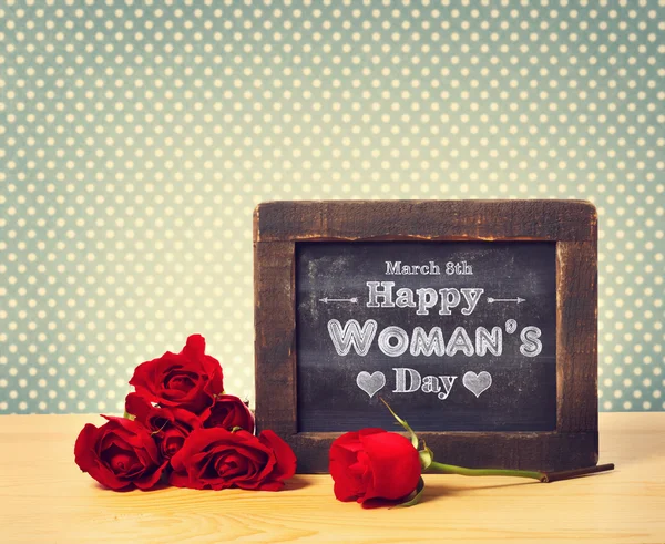 Happy Womans Day message — Stock Photo, Image