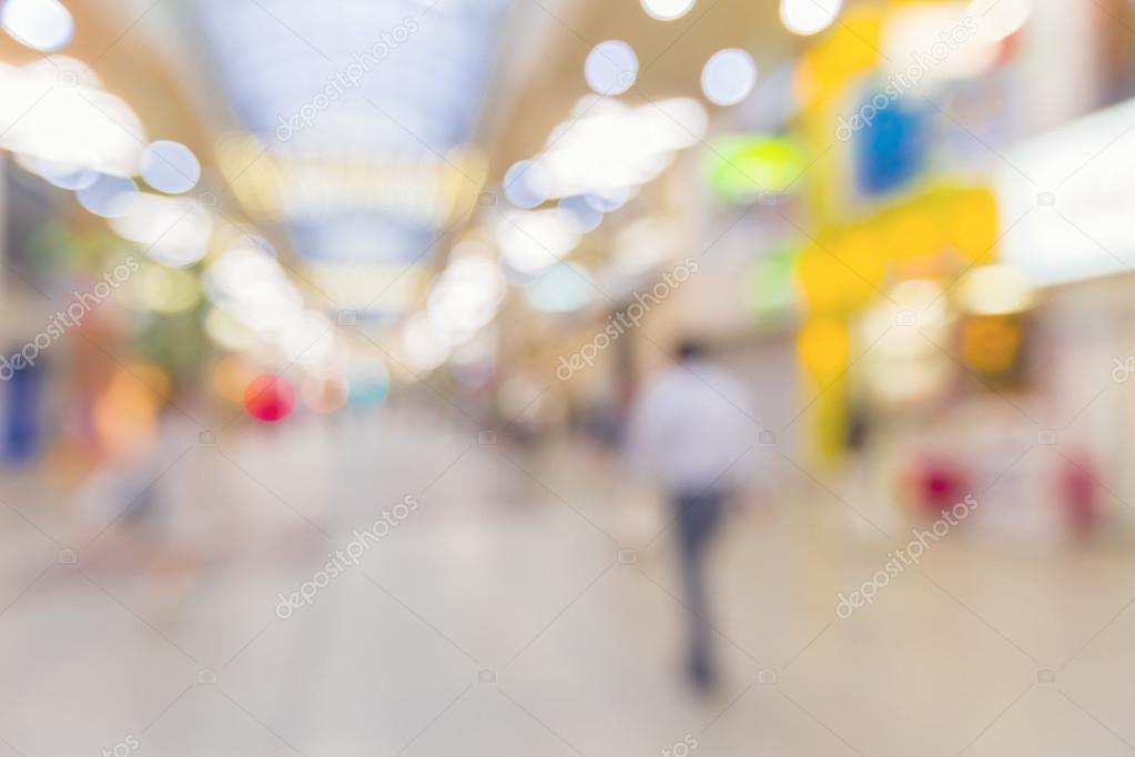 Blurred shopping mall