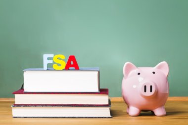 Federal Student Aid theme with textbooks clipart