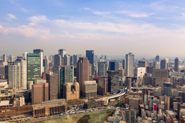 Osaka Umeda gökyüzü binadan manzarası