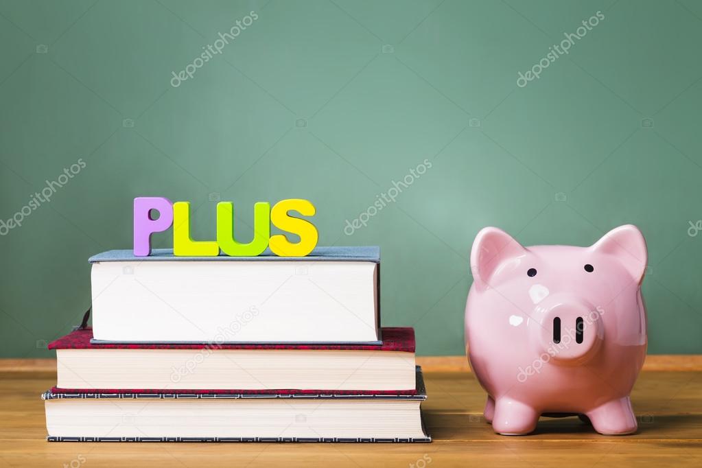 Federal PLUS Loan theme and piggy bank