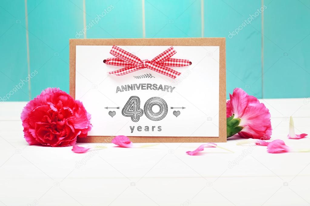 40 Year Anniversary message card