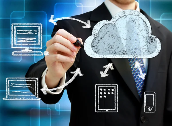 Concetto di cloud computing — Foto Stock