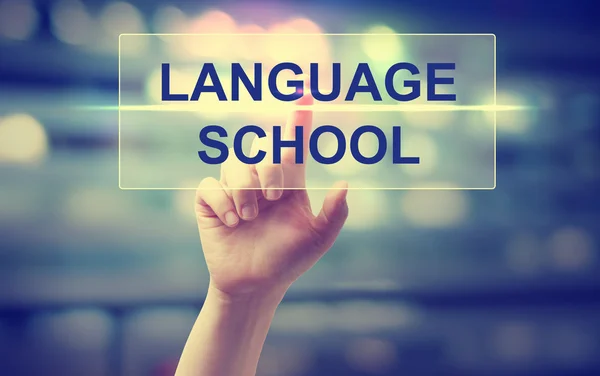 Prensado a mano Escuela de idiomas — Foto de Stock