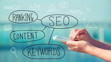 SEO kavramı ile smartphone
