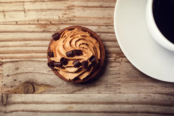 Mousse taart met koffie — Stockfoto