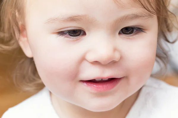 Close-up of a happy toddler girl — Stock Photo, Image