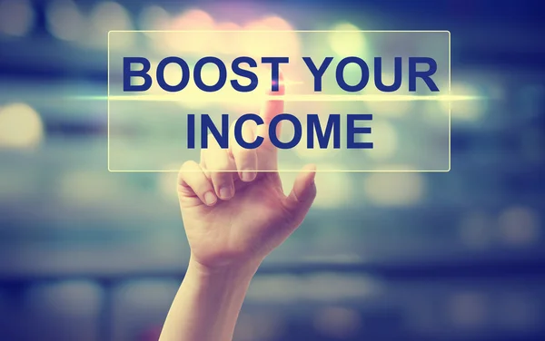 Ręcznie naciskając Boost Your dochód — Zdjęcie stockowe