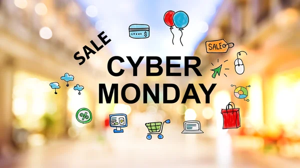 Cyber maandag Sale tekst — Stockfoto