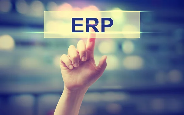 ERP - Conceito de planeamento de recursos empresariais — Fotografia de Stock