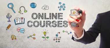 İşadamı çizim Online Kurslar kavramı 