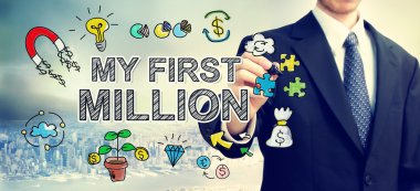  Benim ilk milyon kavram çizim işadamı 