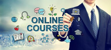  İşadamı çizim Online ders kavramı