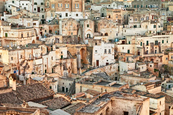 Matera Basilicata Italy Landscape Dawn Picturesque Old Town Called Sassi — Stock Photo, Image