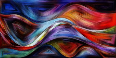 Modern sanatın konuda dalgalı formlarının arka plan