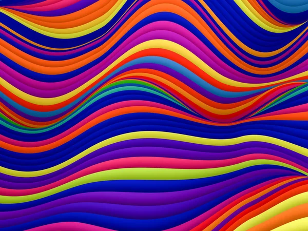 Fondo Abstracto Ondas Rayadas Multicolores Para Uso Impresión Diseño — Foto de Stock