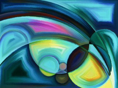 Yaşam formları serisi. Sanat, resim, tasarım ve eğitim konularında soyut biçimlerin arkaplanı ve şekli