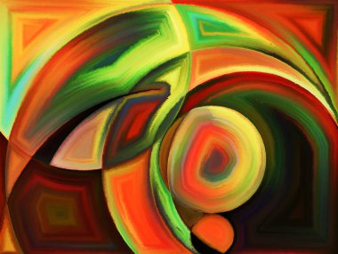 Yaşam formları serisi. Sanat, resim, tasarım ve eğitim projeleri için bir zemin olarak soyut biçimlerin ve şekillerin kompozisyonu