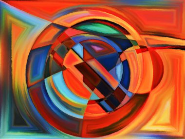 Yaşam formları serisi. Sanat, resim, tasarım ve eğitim konularında soyut biçimlerden oluşan soyut tasarım