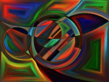 Yaşam formları serisi. Sanat, resim, tasarım ve eğitim konularında soyut biçimlerden oluşan sanatsal soyutlama