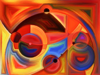 Yaşam formları serisi. Sanat, resim, tasarım ve eğitim konularında soyut biçimlerin arkaplanı ve şekli