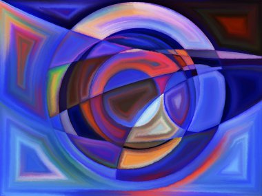 Yaşam formları serisi. Sanat, resim, tasarım ve eğitim projeleri için bir zemin olarak soyut biçimlerin ve şekillerin kompozisyonu