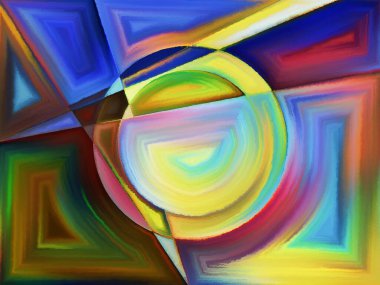 Yaşam formları serisi. Sanat, resim, tasarım ve eğitim projeleri için bir zemin olarak soyut biçimlerin ve şekillerin kompozisyonu