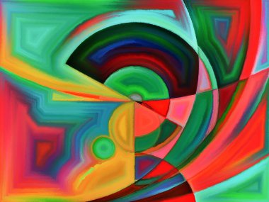 Yaşam formları serisi. Sanat, resim, tasarım ve eğitim konularında bir metafor olarak soyut biçimlerden ve şekilden oluşan tasarım