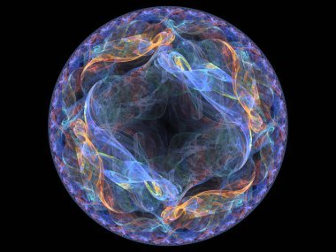 Grafik tasarım ve sanatta kullanılmak üzere karmaşık fraktal desenlerin yüksek çözünürlüklü çizimi