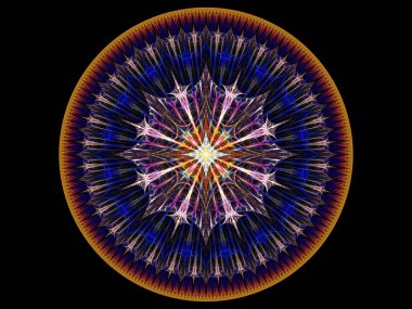 Grafik tasarım ve sanatta kullanılmak üzere karmaşık fraktal desenlerin yüksek çözünürlüklü çizimi