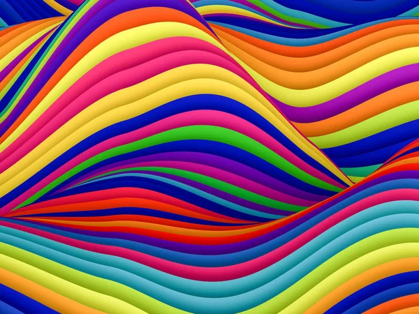 Fundo Abstrato Ondas Listradas Multicoloridas Para Uso Impressão Design — Fotografia de Stock