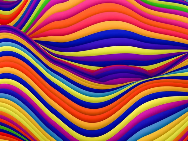 Fondo Abstracto Ondas Rayadas Multicolores Para Uso Impresión Diseño — Foto de Stock