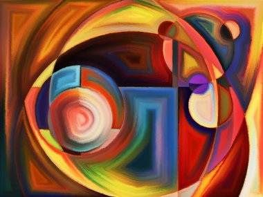 Yaşam formları serisi. Arkaplan, sanat, resim, tasarım ve eğitim projelerinde kullanılmak üzere soyut biçimlerden ve şekilden oluşmuştur.